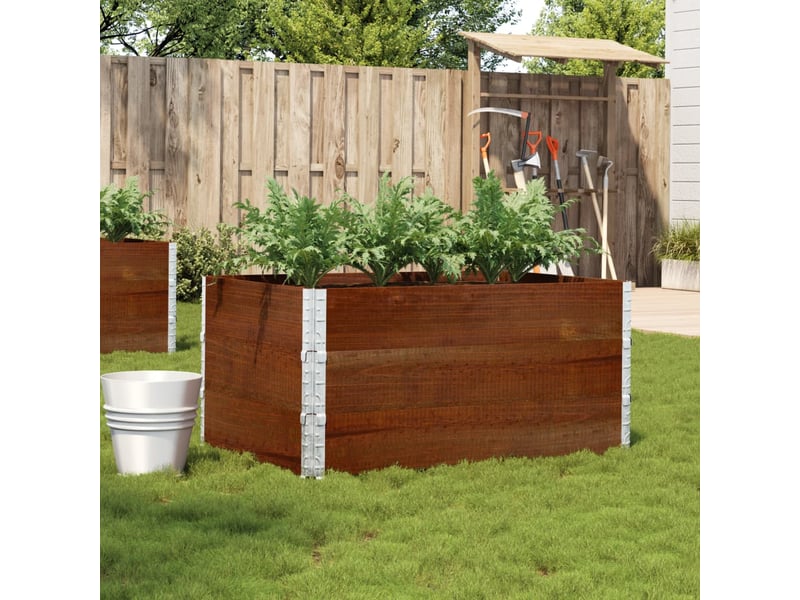  Jardinière - bac à fleurs marron 120x80 cm bois massif de pin  - Conforama B