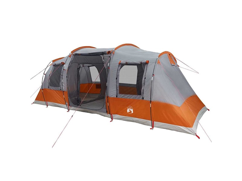 Tente de camping, tente familiale tunnel 6 personnes gris imperméable - Conforama E