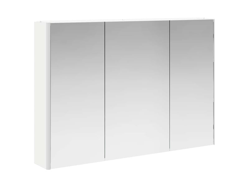  Armoire miroir salle de bain, meuble de rangement blanc 103.5x15.5x70 cm  - Conforama E