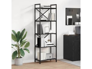 Étagère 5 niveaux, étagère de rangement 56 x 34 x 171 cm bois d'ingénierie chêne noir