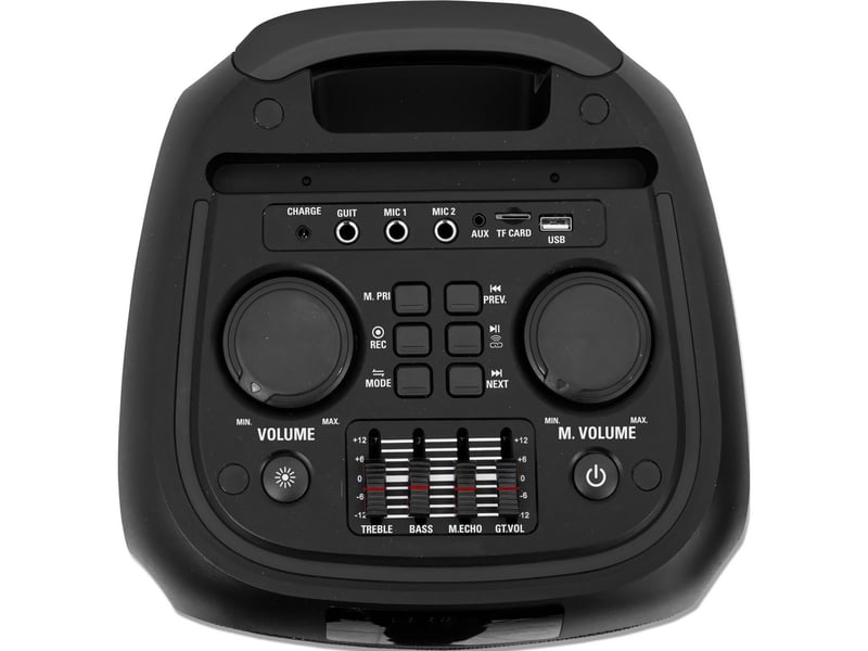  Pack 2 enceintes sono active 1200w lumineuse karaoké 2x8 bluetooth usb tws batteries intégrées, soirées dj, jeu light led  - Conforama C