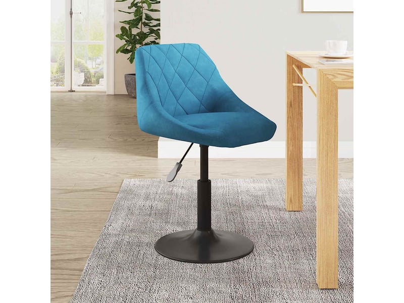  Tabouret de bar, chaise de bar bleu velours shl93280  - Conforama B