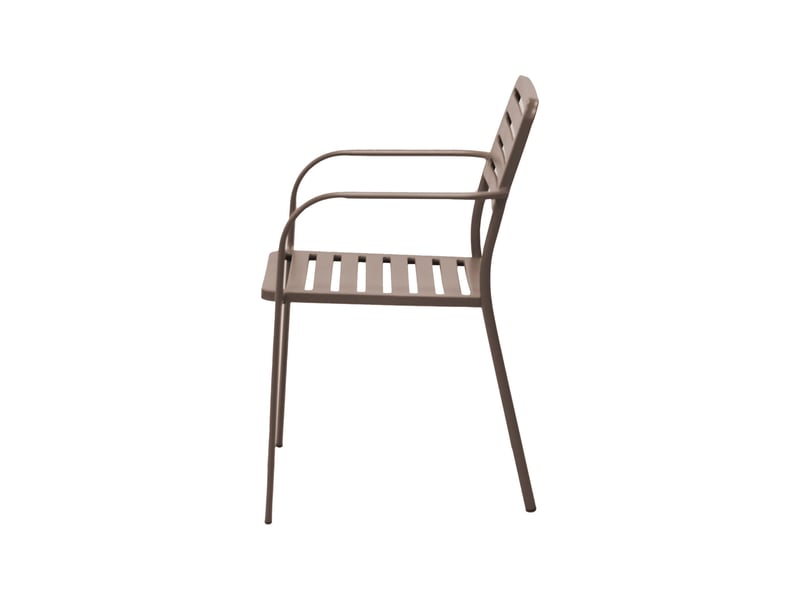 Lot de 2 fauteuils de jardin empilables en métal taupe - baca - Conforama C