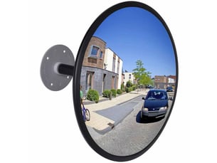 Miroir  à fixer coloris noir <strong></strong>  <strong></strong> - 30 cm x 30 cm