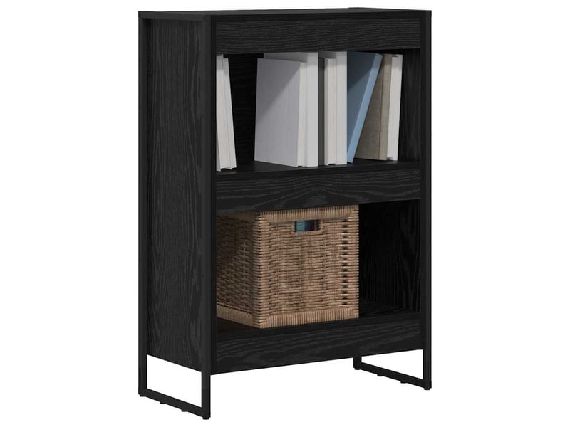  Bibliothèque, armoire à livres 60 x 30 x 86,5 cm bois d'ingénierie chêne noir  - Conforama C
