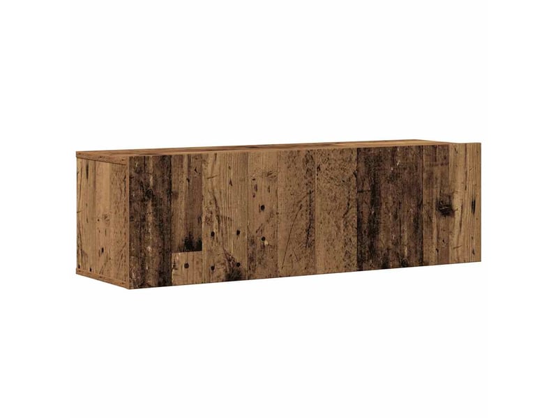 Ensemble de meuble tv - banc tv - meuble de rangement mural 4 pcs vieux bois bois d'ingénierie  - Conforama D