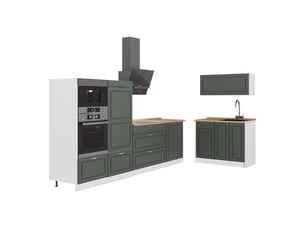 Vicco cuisine, vert or campagneblanc, 380cm, pt chêne