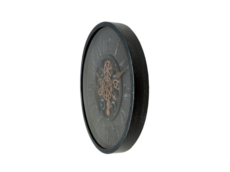  Horloge murale fabrilamp albox 60 x 60 cm noir engrenages mobiles 217316009 - Conforama C
