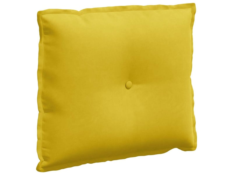 Coussin de dos, coussin de dossier jaune 60 x 50 cm tissu en velours côtelé cf54763 - Conforama A