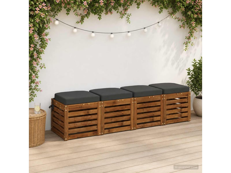 Lot de 4 coussins de siège, coussins d'assise soest 100 % polyester cf60754 - Conforama B
