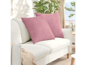 Lot de 2 coussins de canapé, coussins décoratifs rose 80 x 80 cm cf59154