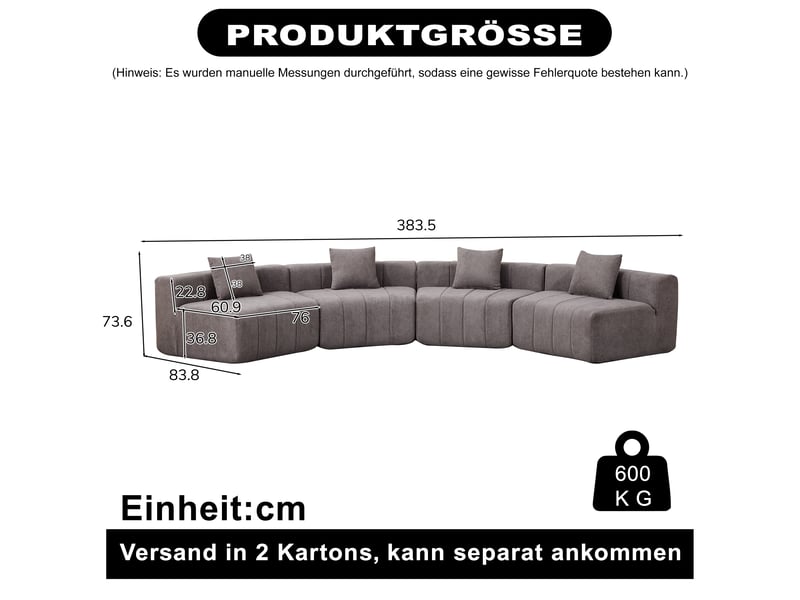 Canapé de salon, canapé pour séjour, en chenille, forme incurvée, pour salon, chambre, mobilier pour espace de vie, bureau - Conforama R