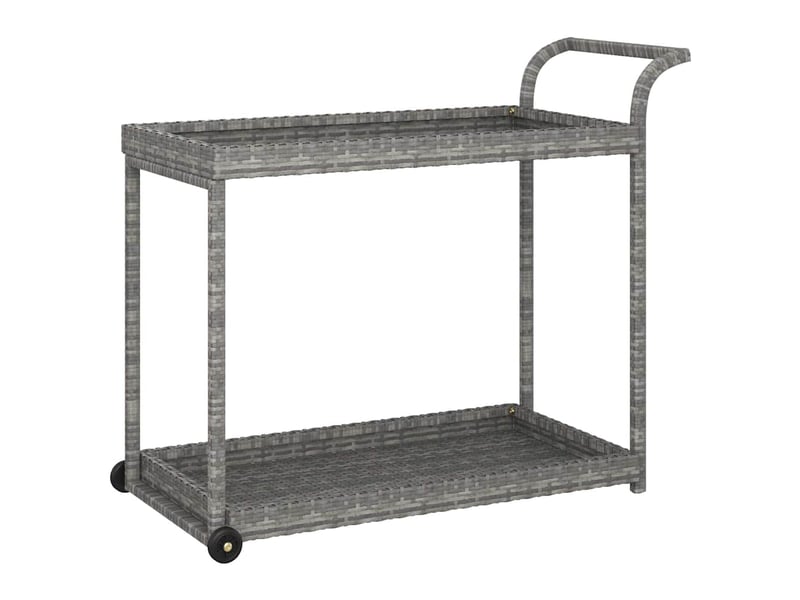  Chariot de service, chariot de bar gris 100x45x83 cm résine tressée  - Conforama A