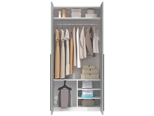 Armoire WISHDOR coloris gris largeur 90 cm