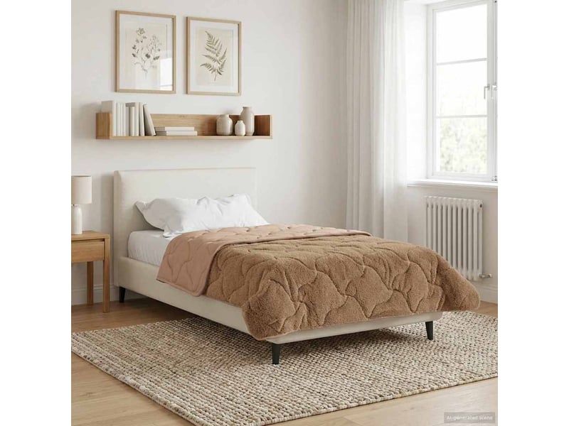  Couette - duvet d'été 135 x 200 cm été taupe respirant  - Conforama B
