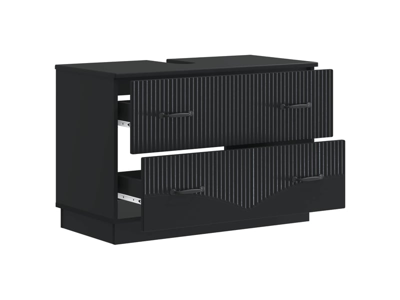 Meuble sous lavabo de salle de bain hoorn noir 82 x 41 x 56 cm cf64915 - Conforama C
