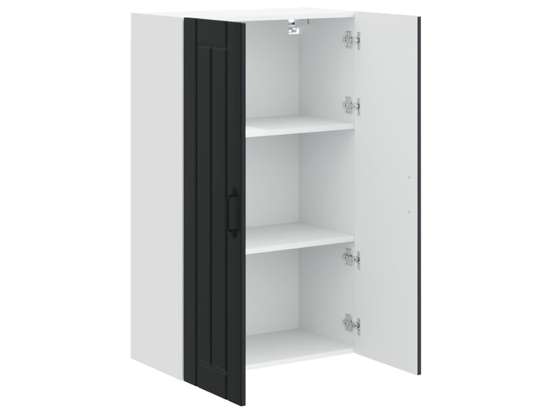  Meuble mural de cuisine, armoire de cuisine noir 60x31x100cm bois d'ingénierie shl4805  - Conforama E