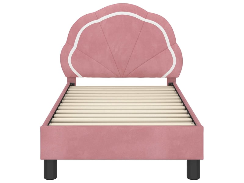 Lit simple- lit adulte - cadre de lit pour tout-petit avec tête de lit rose 70 x 140 cm - Conforama D