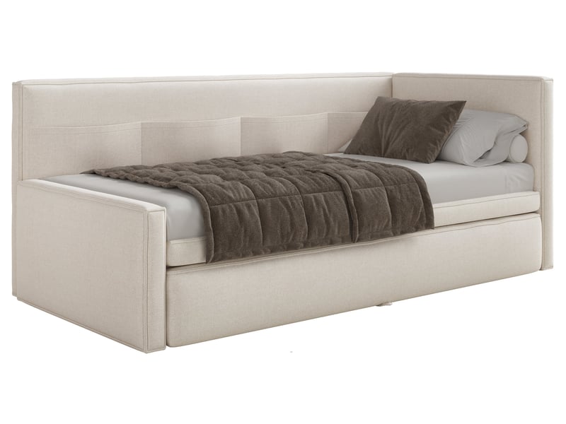  Selsey nesmi - lit rembourré - 90x200 cm - crème Nesmi - Conforama D