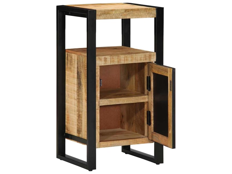  Armoire de salle de bain, cabinet de salle de bain marron bois de mangue massif cf65107  - Conforama D