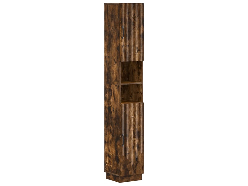 Colonne de salle de bain avec étagère ouverte hoorn chêne fumé - Conforama A