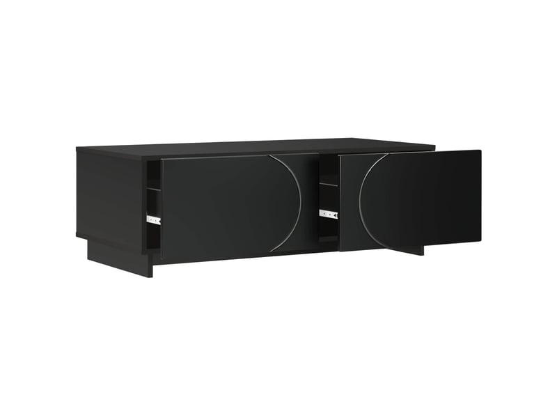  Table basse - table de salon - table à thé noir 102 x 50,5 x 35 cm bois composite  - Conforama C