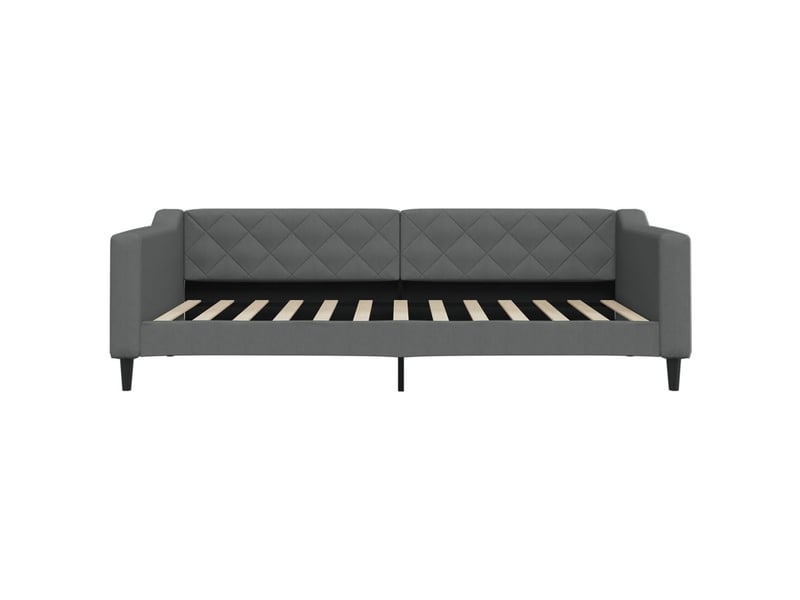  Lit simple- lit adulte -  lit de repos gris foncé 100x200 cm tissu  - Conforama B