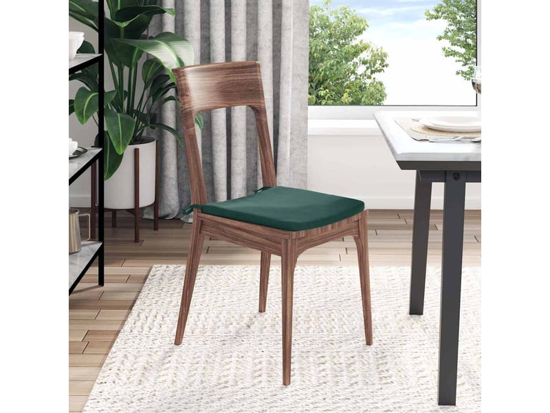 Lot de 4 coussins de siège, coussins décoratifs velours vert foncé 40 x 40 x 3 cm cf60044 - Conforama D