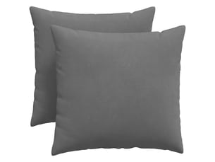Lot de 2 coussins de canapé, coussins décoratifs tissu gris foncé 50 x 50 cm cf58863