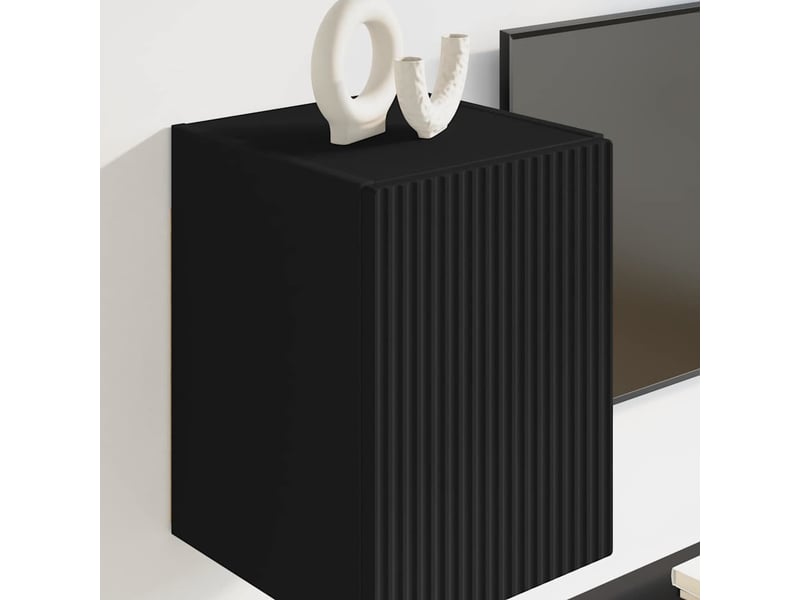  Meuble tv - banc tv - meuble de rangement mural 30 x 31 x 40 cm noir bois d'ingénierie  - Conforama D