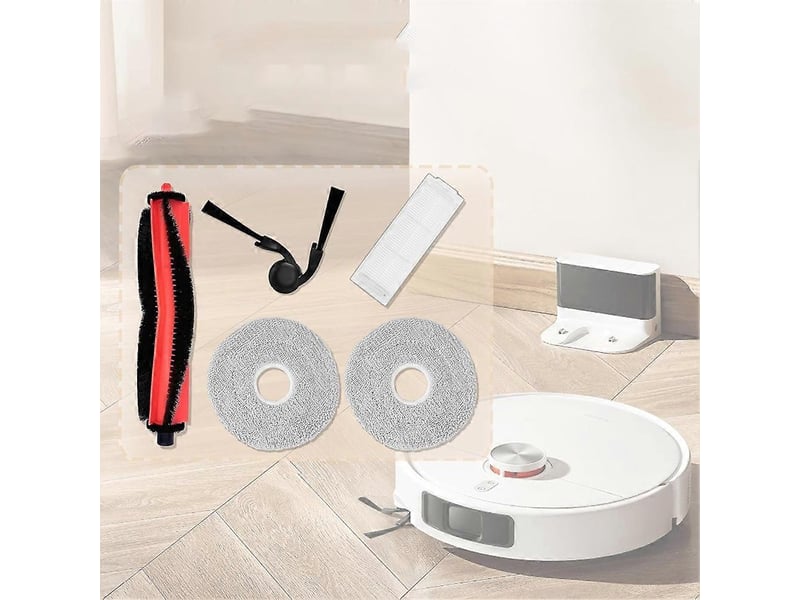 Replacement accessory kit for xiaomi robot vacuum s40 pro (ov71gl) - main brushes, side brushes,hepa filters mop pads - Conforama B