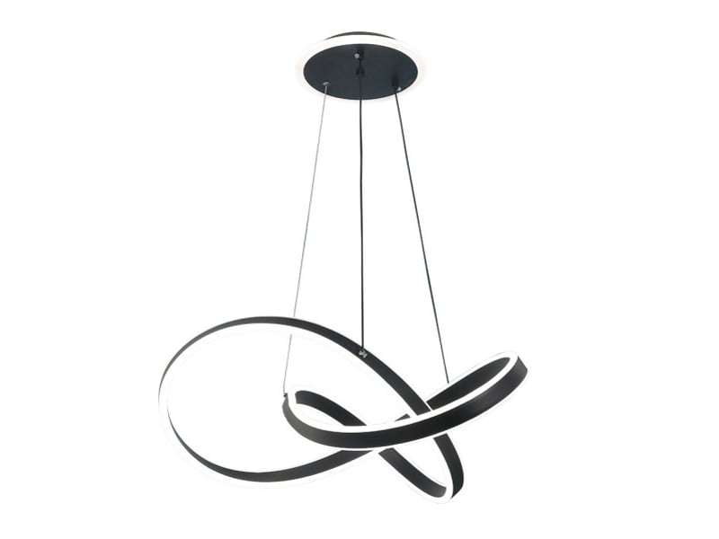  Fabrilamp nantes, suspension, moderne, led, 120 w, 9600 lm, 3000-4000-6000 k, noir, 55-115 x 52 x 62 cm 223790109 - Conforama A