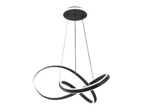 Fabrilamp nantes, suspension, moderne, led, 120 w, 9600 lm, 3000-4000-6000 k, noir, 55-115 x 52 x 62 cm