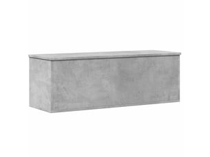 Boîte de rangement, coffre de rangement gris béton 102x35x35 cm bois d'ingénierie