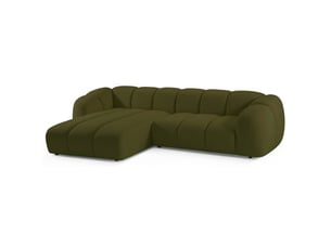 Selsey millma - canapé d'angle - 300 cm - velours vert