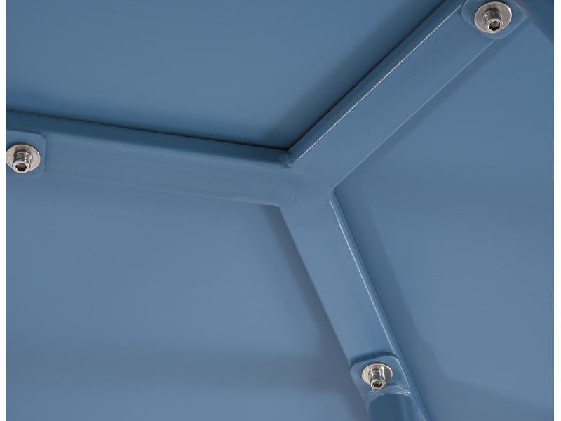Table basse ronde intérieur extérieur en polypropylène couleur bleu – ø 60 cm résistante aux intempéries 10_0009231  - Conforama E