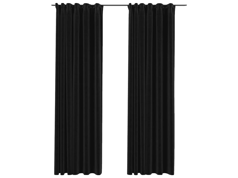  Lot de 2 rideaux occultants, rideaux black-out aspect lin crochet anthracite 140x245cm cf44538  - Conforama A