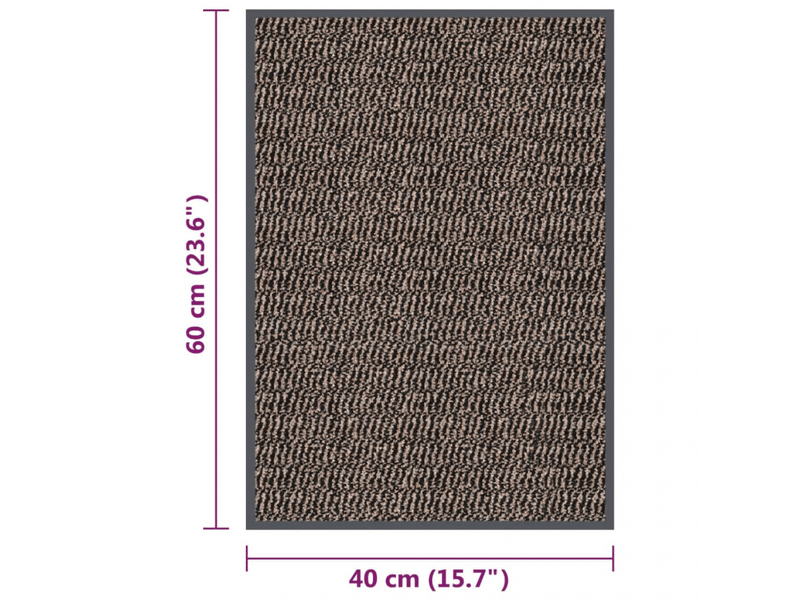  Paillasson touffeté 40x60 cm marron foncé - comfortxl 326936 - Conforama D
