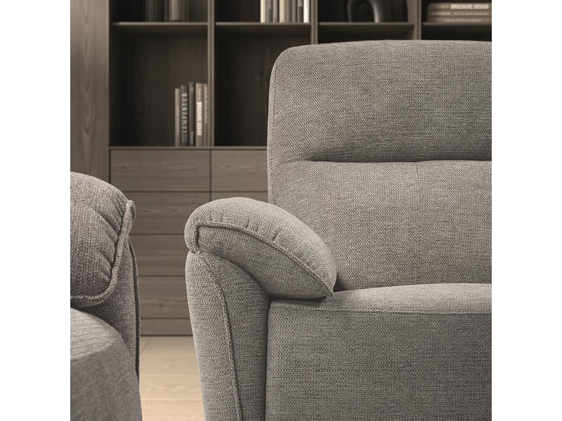  Canapé 2 places fixe tissu gris chiné - balco BALCO - Conforama C