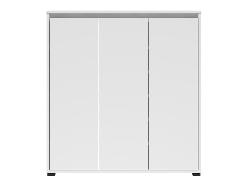  Armoire meuble à chaussures 3 portes coloris blanc - longueur 103 x profondeur 34 x hauteur 108,3 cm  - Conforama A