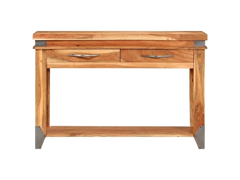  Table de chevet - table console 110x34x74 cm bois d'acacia massif  - Conforama A