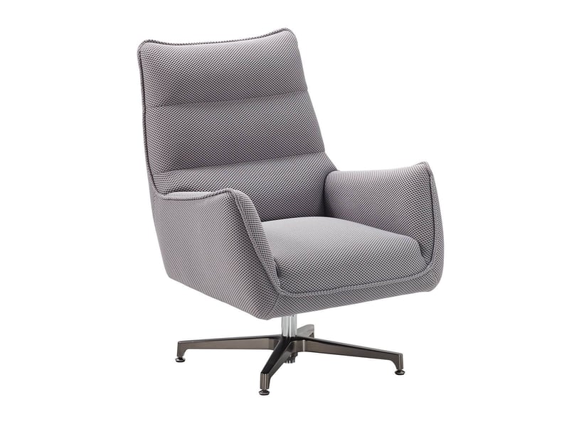  Fauteuil pivotant tissu maille mesh 3d gris pied métal - rivoli RIVOLI - Conforama A