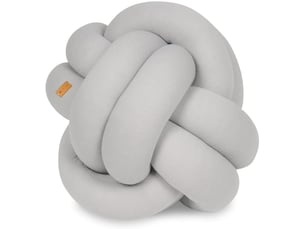 Coussin oreiller décoratif tresse gris