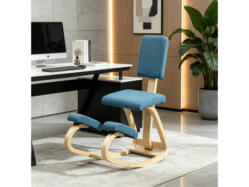  Fauteuil de salon - chaise ergonomique à genoux avec dossier, correcteur de posture pour une posture assise saine au bureau  - Conforama C