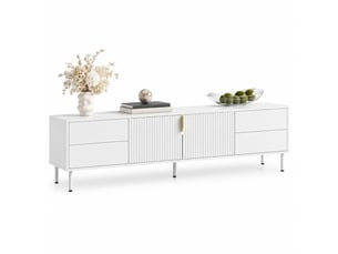 Meuble tv coloris blanc 180 cm COVREO