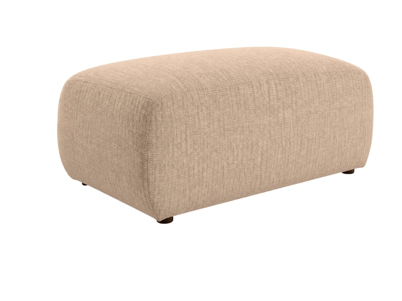  Portofino - pouf en tissu chenille café 105x57x40  - Conforama E