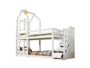 Lit superposé 90x200 cm WISHDOR   coloris blanc