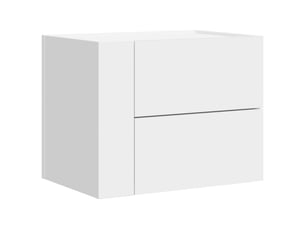 Table de chevet suspendue, table de nuit murale blanc 45x30x35 cm