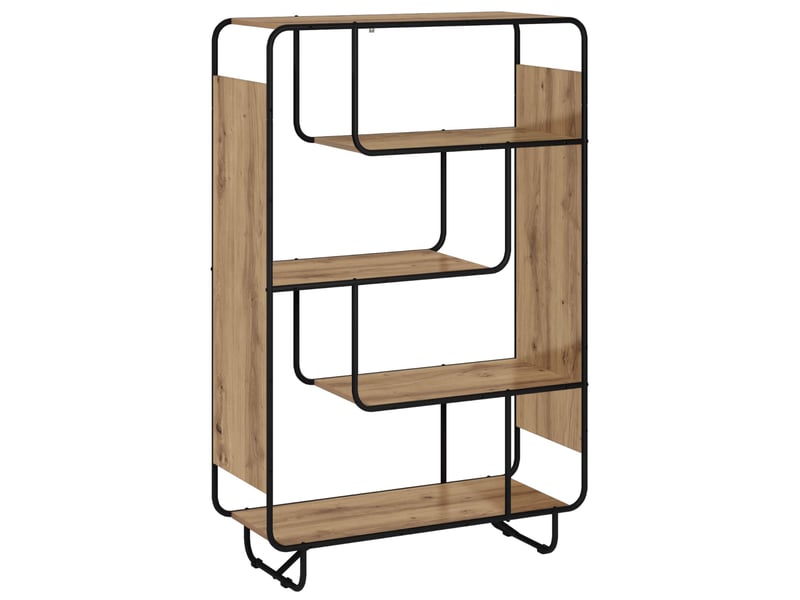  Buffet haut, buffet de rangement chêne artisanal 93.5x37.5x144 cm  - Conforama A