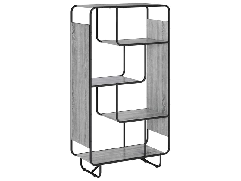  Buffet haut, buffet de rangement sonoma gris 80x37,5x144 cm bois d'ingénierie  - Conforama A